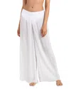 La Blanca Sunbeams Pleated Wide Leg Swim Cover-up Pants In White