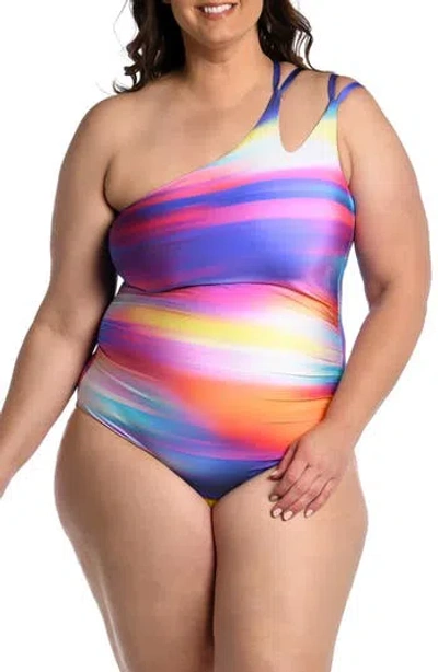 La Blanca Sunset One-shoulder One-piece Swimsuit In Multi