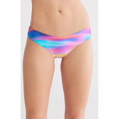 La Blanca Sunset Scoop Front Bikini Bottoms In Blue Multi