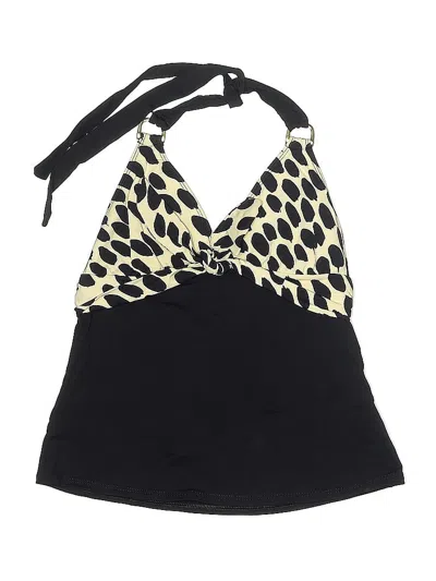 Pre-owned La Blanca Swimsuit Top Black Animal Print Pattern Swimwear