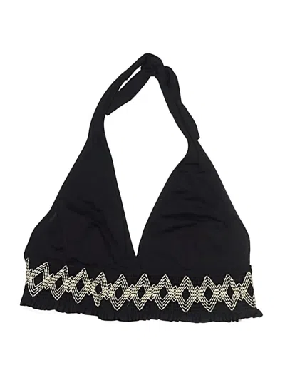 Pre-owned La Blanca Swimsuit Top Black Chevron/herringbone Pattern Swimwear