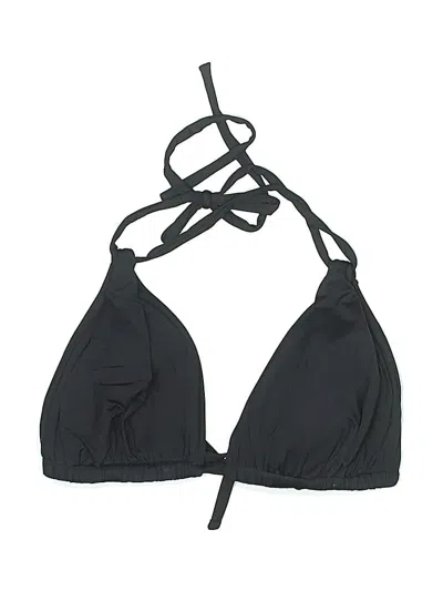 Pre-owned La Blanca Swimsuit Top Black Solid Pattern Swimwear