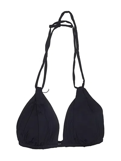 Pre-owned La Blanca Swimsuit Top Black Solid Pattern Swimwear