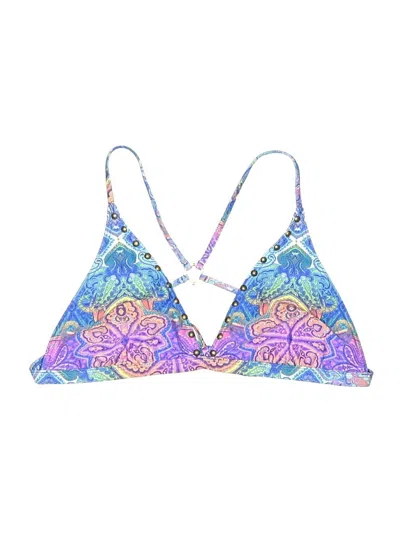Pre-owned La Blanca Swimsuit Top Blue Paisley Pattern Swimwear