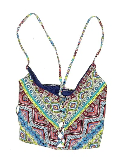 Pre-owned La Blanca Swimsuit Top Blue Paisley Pattern Swimwear