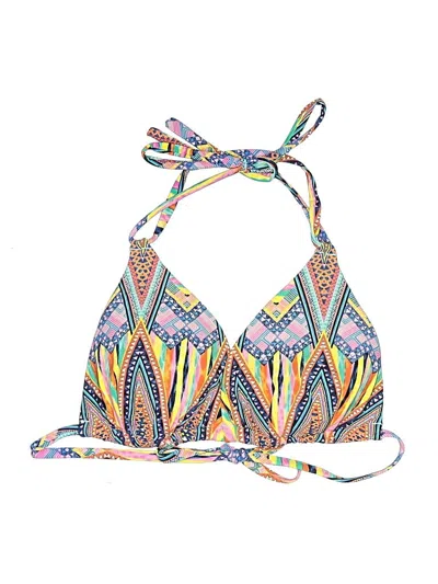 Pre-owned La Blanca Swimsuit Top Blue Print Pattern Swimwear