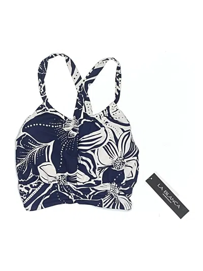 La Blanca Swimsuit Top Blue Print Pattern Swimwear
