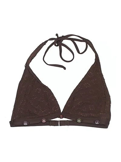 Pre-owned La Blanca Swimsuit Top Brown Tweed Pattern Swimwear
