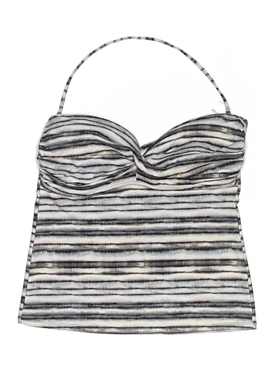 Pre-owned La Blanca Swimsuit Top Gray Swimwear