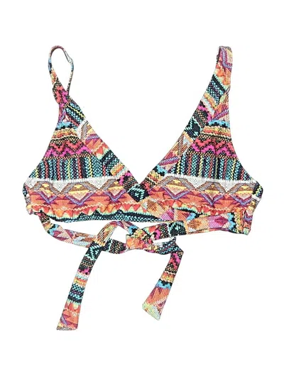 Pre-owned La Blanca Swimsuit Top Pink Print Pattern Swimwear