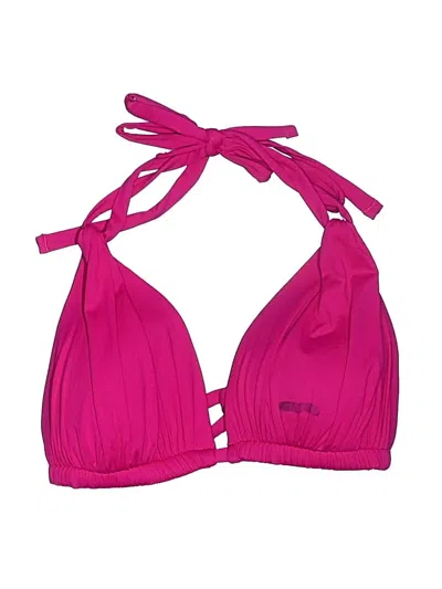 Pre-owned La Blanca Swimsuit Top Pink Solid Pattern Swimwear