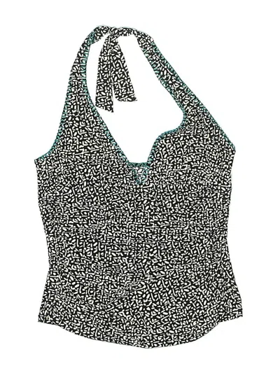 Pre-owned La Blanca Swimsuit Top Teal Animal Print Pattern Swimwear