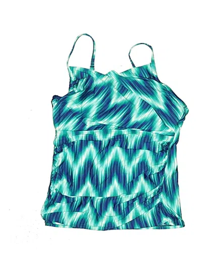 Pre-owned La Blanca Swimsuit Top Teal Swimwear