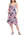 La Blanca Tank Scarf Hem Dress In Blue