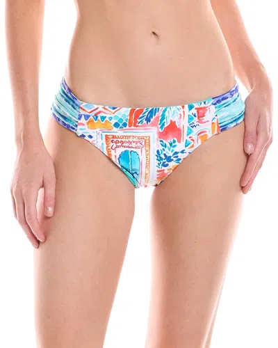 La Blanca Terra Reversible Side Shirred Bikini Bottom In Nocolor