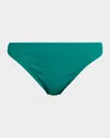 La Blanca Textured Tides Hipster Bikini Bottoms In Green