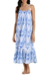 La Blanca Tidal Wave Tie Shoulder Maxi Dress Swim Cover-up In Multi