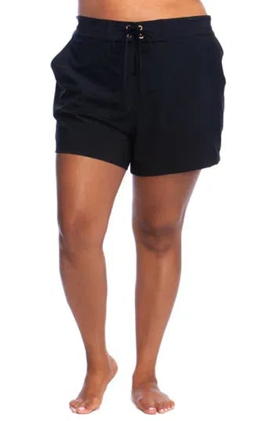 La Blanca Tie Waist Board Shorts In Blue