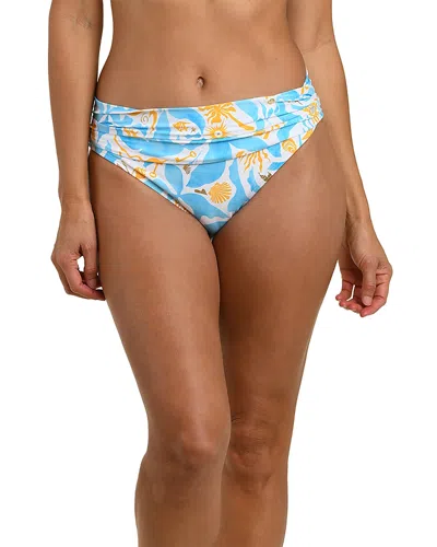 La Blanca Trinket Shirred Hipster Bikini Bottoms In Blue