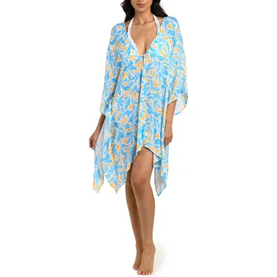 La Blanca Trinket V-neck Cover-up Caftan In Blue