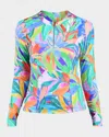 La Blanca Tropi Flage Rash Guard Board Shorts In Multi