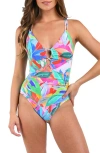 La Blanca Tropi-flage One-piece Swimsuit In Multi