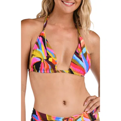 La Blanca Tropic Waves Halter Bikini Top In Pink