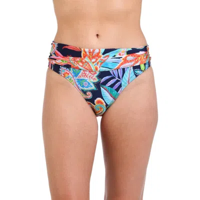 La Blanca Women's Tropidelic Paisley Shirred-waist Bikini Bottoms In Multi