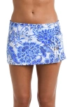 La Blanca Beyond Adjustable Tunnel Swim Skirt In Blue
