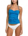La Blanca Twist Bandini Top In Blue