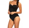 La Blanca Twist Front Bandeau One Piece Swimsuit In Black In Black
