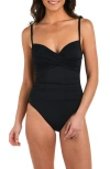 La Blanca Twist Front One-piece Swimsuit