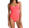 La Blanca Twist Front Sweetheart One Piece Swimsuit In Guava In Pink