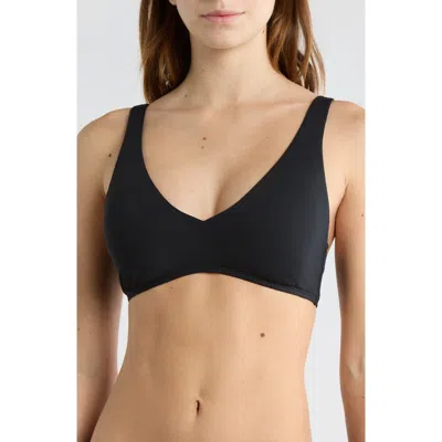 La Blanca V-neck Bikini Top In Black