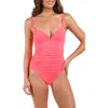 La Blanca V-wire One-piece Swimsuit In Coral Reef
