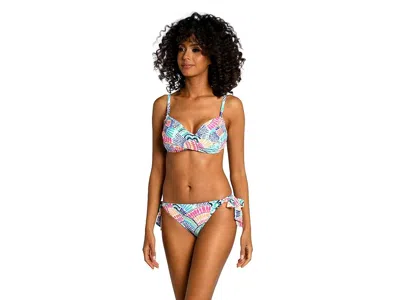 La Blanca Waves Of Color Draped Wrap Bralette In Multi