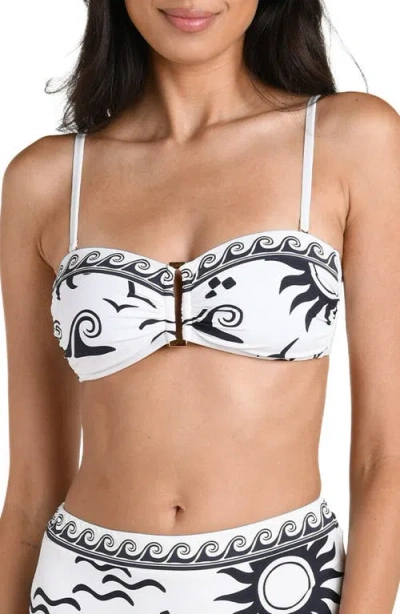 La Blanca Waves Of Rio Bandeau Bikini Top In White