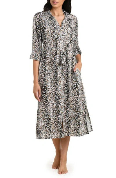 La Blanca Wild Whispers Print Cover-up Shirtdress In Multi