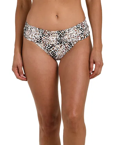 La Blanca Wild Whispers Shirred Band Hipster Bikini Bottom In Brown