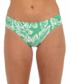 La Blanca Womens Batiki Halter Bikini Top Batiki Shirred Side Hipster Bikini Bottoms In Green
