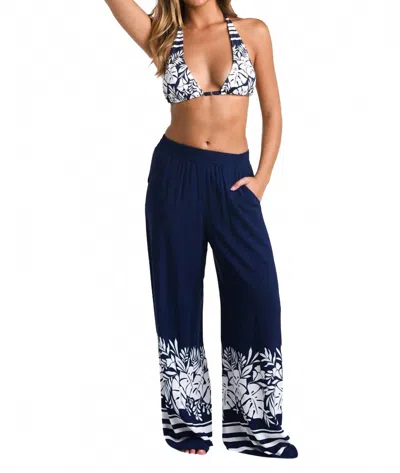 La Blanca Women's Beach Bungalow Palazzo Pant In Indigo In Blue