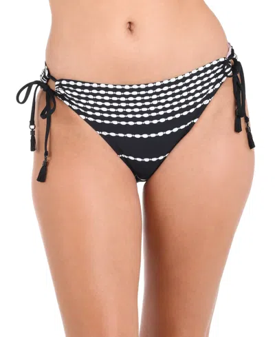 La Blanca Women's City Lights Adjustable-loop Tassels Hipster Bikini Bottoms In Black