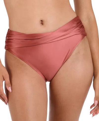 La Blanca Earth Twisted Bikini Bottoms In Sienna Shine