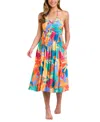 La Blanca Fantasy Resort Halter Midi Dress In Multi Color In Multi
