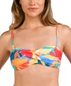La Blanca Fantasy Resort Twist Bandeau Bikini Top In Multi