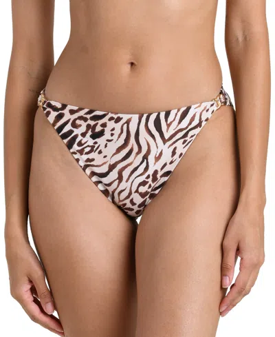 La Blanca Women's Fierce Territory Full-coverage Mid-waist Hipster Swim Bottoms In Taupe