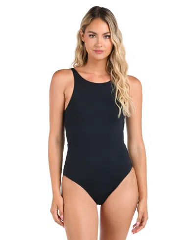 La Blanca Women's Island Goddess Scoop-neck Swimsuit In Black