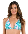 La Blanca Opulent Halter Bikini Top In Multi
