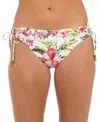 La Blanca Polynesian Adjustable Loop Hipster Bikini Bottoms In Multi