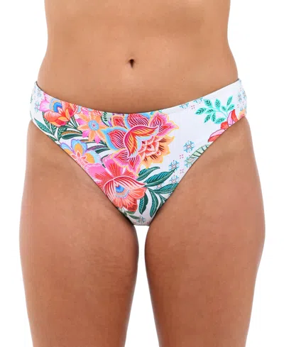 La Blanca Women's Riveria Resort Reversible Hipster Bikini Bottoms In White